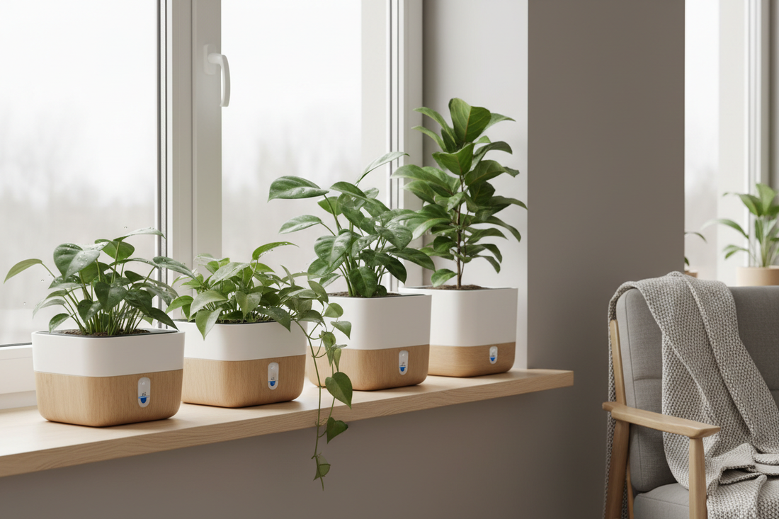 Self-Watering Planters (Early-Winter Edition): Predictable Care, Compact Growth, Brighter Windowsills