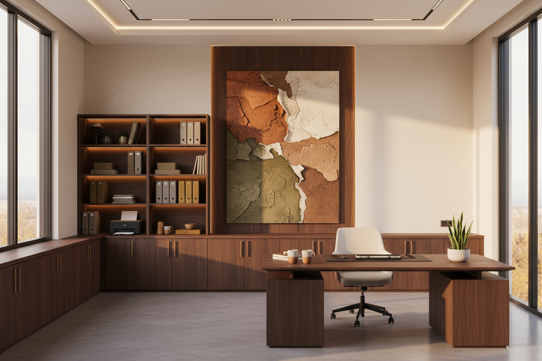 Home Office Wall Decor (Late-Fall Edition): Focus-First Art, Mirrors, and Planning Walls