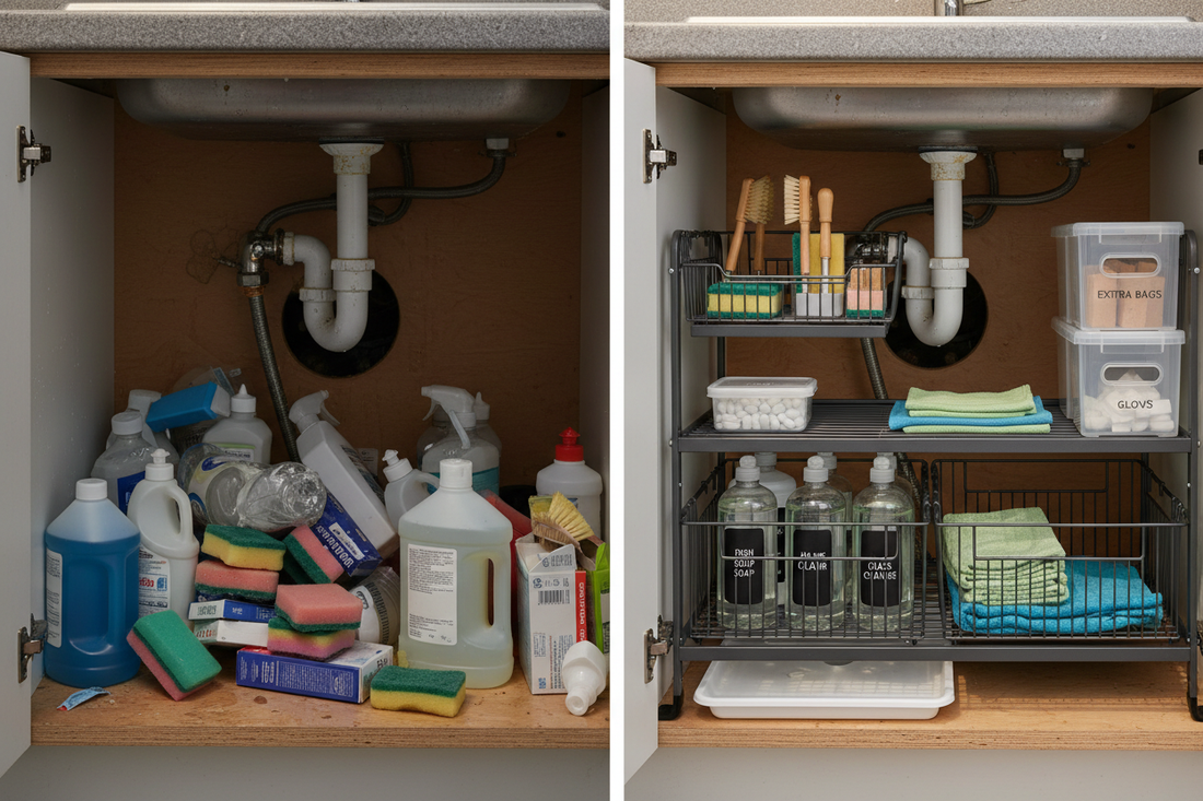 Under-Sink Organizer (Early-Winter Edition): Faster Cleanups, Safer Storage, More Space