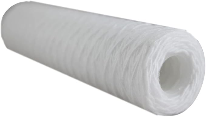 20 Micron 10 Inch x 2.5 Inch | 6-Pack String-Wound Polypropylene Whole House Sediment Cartridge | Compatible with OmniFilter RS3-DS, Hydronix SWC-25-1020 | Made in the USA, US Water Filters