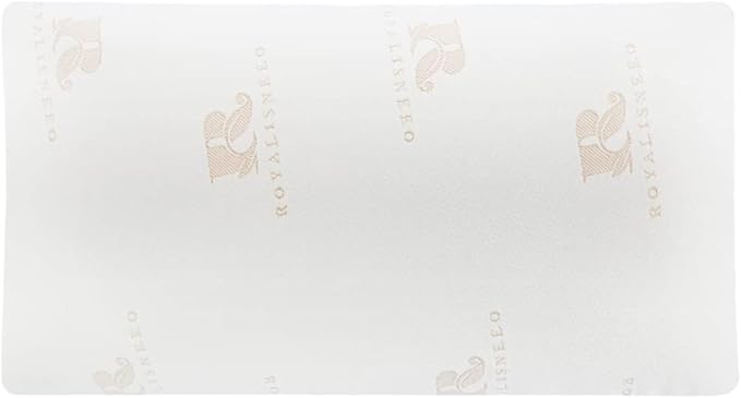 Royalisneeo 100% Talalay Natural Latex Pillow, Medium Support Bed Pillow Helps Relieve Pressure,Perfect Package Best Gift with Removable Cotton Cover for Back, Stomach and Side Sleepers