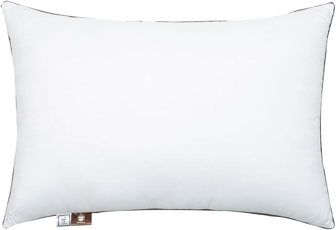 Premium 2-Pack Sleeping Pillow, Bed Pillow, Super Soft Down Alternative with Washable Covers, Microfiber Filling, Set of 2 (Stripe, Queen)