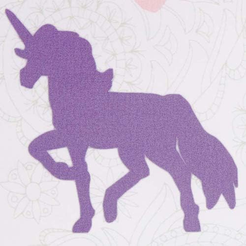 Amazon Basics Kid's Easy Care Microfiber Bed-in-a-Bag 7-Piece Bedding Set, Full/Queen, Purple Unicorns, Solid & Printed