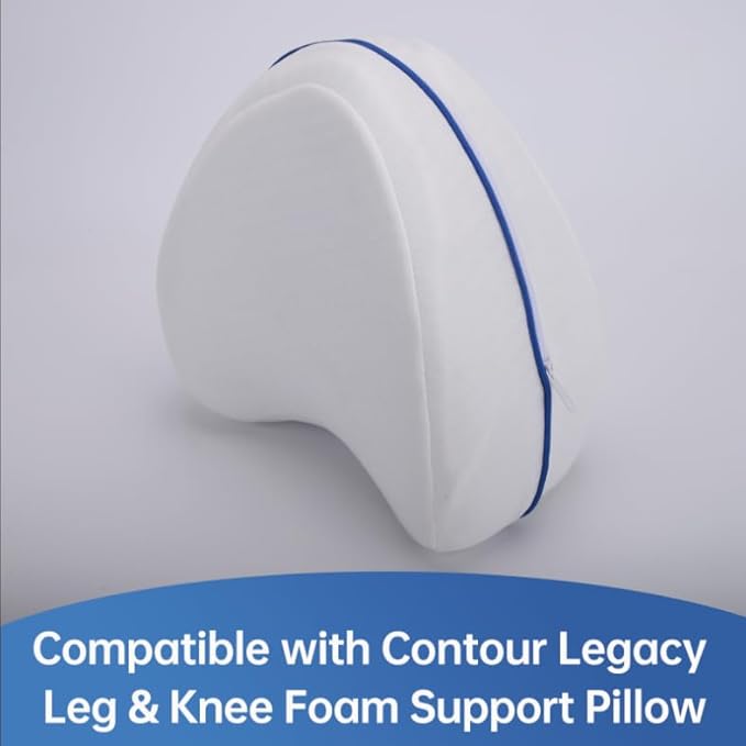 Pillow Cover Compatible with Legacy Knee Pillow,Washable and Zippered Legacy Leg and Knee Foam Support Pillow Cover Only