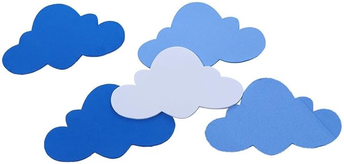 24pcs Clouds Wall Decals,Clouds Wall Stickers,Peel and Stick Removable Wall Stickers Removable Nursery Room Decals Nursery Decor White Clouds Sky Wall Decals