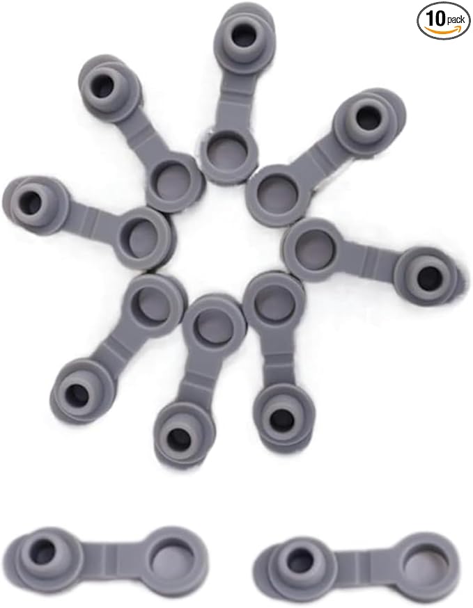 10Pcs Gray Universal Silicone Sealing Bottle Straw Hole Grommets Stopper Lids Straw Plug Bar and Wine Tools Replacement Tumber 20/30Oz Thermos Cup, Wine Stoppers and Pourers