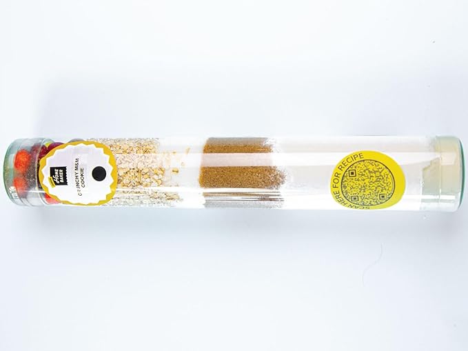 Home Baker HomeBaker's Sweet Delights: Mason Jar Oatmeal Cookie Baking Kit - Perfect for kids from 5-15 years, Brown