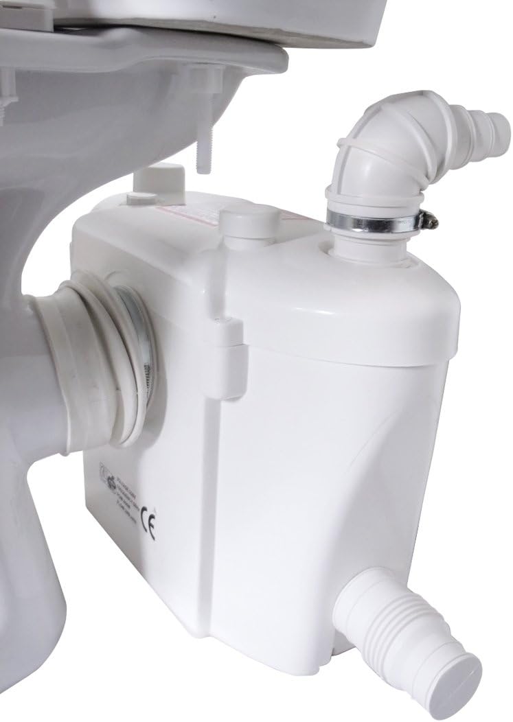 800W/1+HP American Round Macerating Toilet Kit with Macerator Pump for Basement Toilet System, 3-Piece Kit by Lift Assure