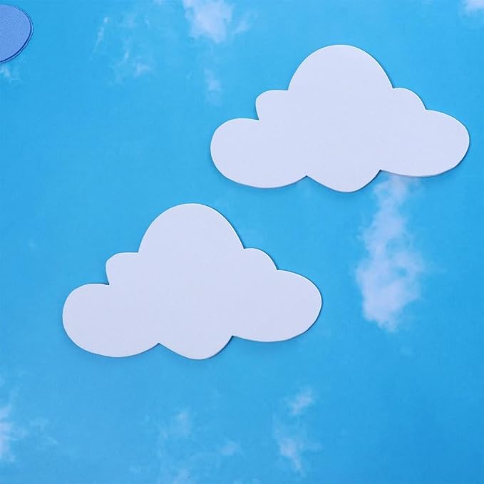 24pcs Clouds Wall Decals,Clouds Wall Stickers,Peel and Stick Removable Wall Stickers Removable Nursery Room Decals Nursery Decor White Clouds Sky Wall Decals