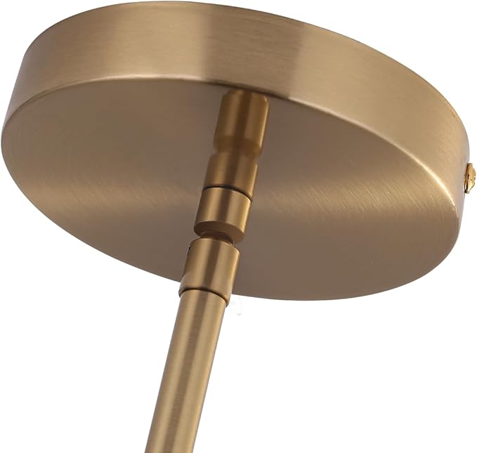 Brass Pendant Lights Kitchen Island,Modern Farmhouse Clear Glass Pendant Light,Gold Light Fixture Kitchen Pendant Mini Hanging Light Fixture for Sink (Brass 2 Pack stem Rod)