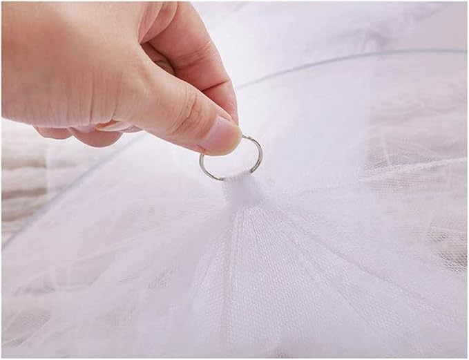 Eimilaly Bed Canopy Mosquito Net, Bed Canopy for Girls Room Decor - Insect Protection Hanging Canopy for Adults, Babies, Outdoor Camping, Green/No Opening