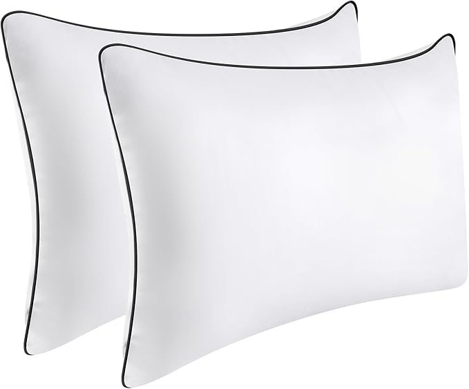 OPPOSY Bed Pillows for Sleeping 2Pack Medium Firm, Standard Size Set of 2, Cooling Pillows Hotel Quality with Premium Soft Down Alternative Fill for Back, Stomach or Side Sleepers（Pack of 2）