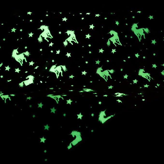 COSUSKET Glow in The Dark Blanket for Kids, Unicorn Luminous Birthday Super Soft Fuzzy Plush Sherpa Furry Fleece Colorful Throw Blanket 50"x60" Boys Girls Gifts