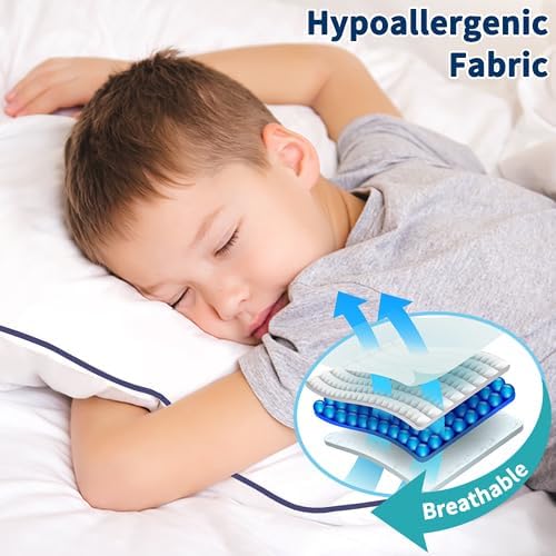 Opposy Bed Pillows for Sleeping 2 Pack Medium Firm, Queen Size Set of 2, Cooling Pillows Hotel Quality with Premium Soft Down Alternative Fill for Back, Stomach or Side Sleepers（Pack of 2）