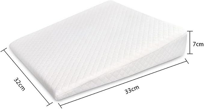 Sleep Pillow for Boys and Girls,Breathable Memory Foam Head Wedge Cushion Prevents Spit Pillow(White, Square)