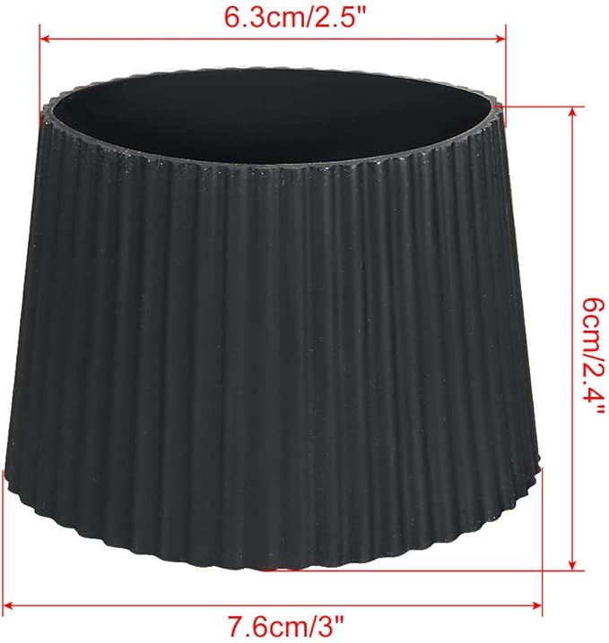 uxcell Silicone Nonslip Glass Bottle Mug Cup Sleeve Protector Cover Black