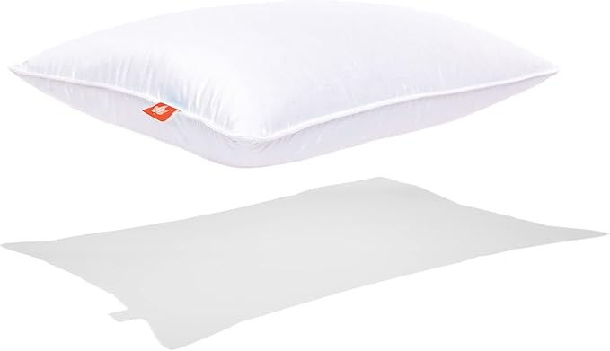 Canadian Down & Feather Co. – Medium 625 Fill Power White Down Sleeping Pillow King Size - 500 Thread Count Shell 100% Cotton - Made in Canada