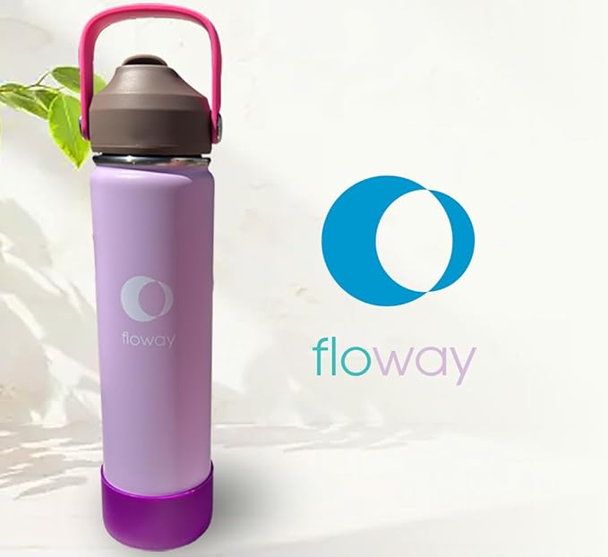 24oz Stainless Steel Vacuum Insulated Water Bottle with Straw Lid and Cleaning Brush, BPA Free, Leakproof, Temp Control, for Hot and Cold Drinks (Electric Lavender, 24oz)