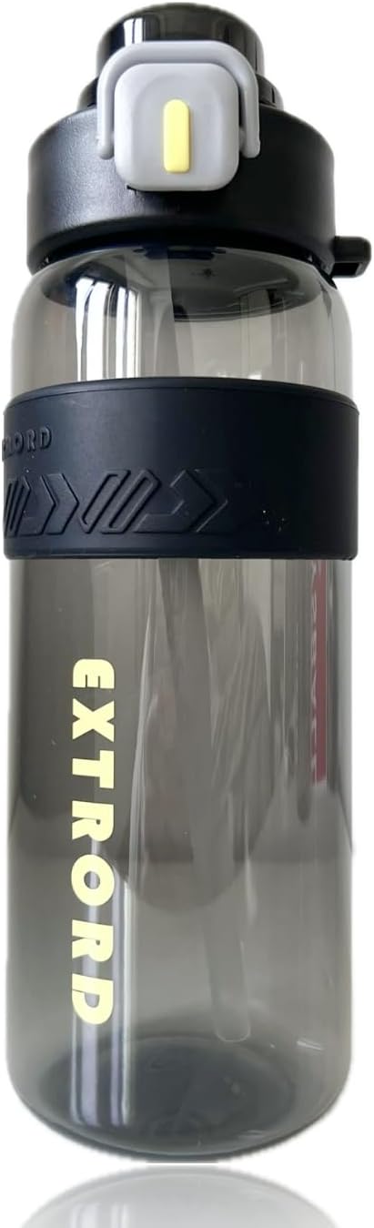27oz Leak-Proof Water Bottle with Flip Top, 800ml BPA Free Reusable Plastic Drinking Bottle for Gym & Outdoor (Black)