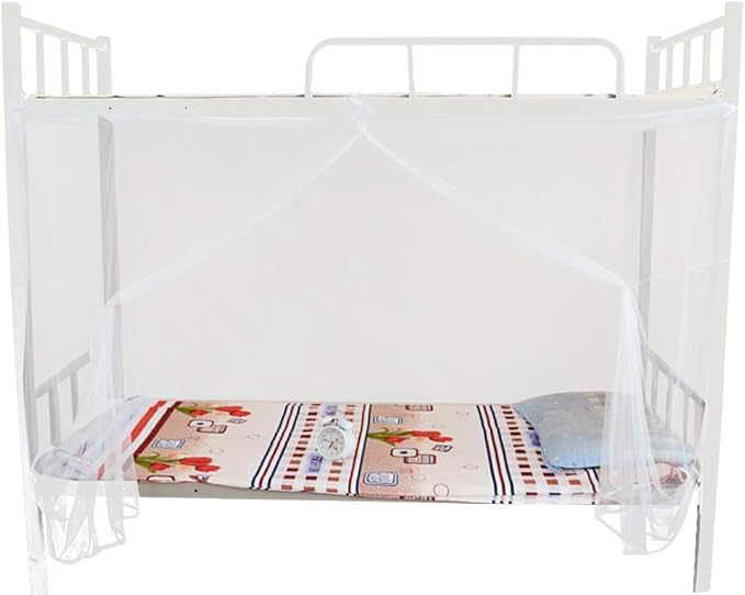 Mosquito Net for Bed Canopy,4 Corner Post Bed Canopy Mosquito Net Twin Full Queen Size Netting White Camping Screen House (Twin)
