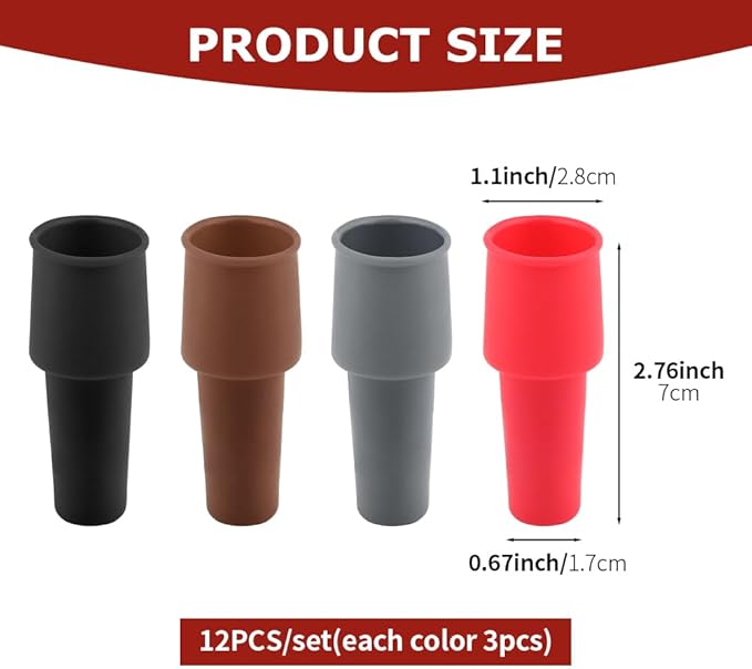 12Pcs Silicone Wine Stoppers Reusable Sparkling Wine Bottle Stopper Double Sealed Silicone Wine Bottle Stoppers Wine Bottle Cover Wine Bottle Capsh
