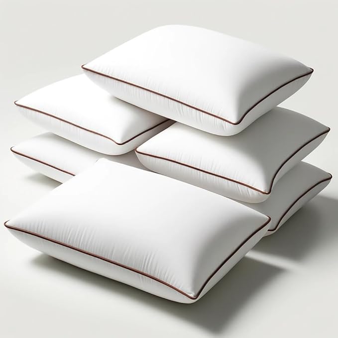 Luxury Hypoallergenic Sleeping Bed Pillows - Soft and Supportive - Premium Down Alternative Fill - Ideal for Side, Back, and Stomach Sleepers Queen Size Set of 2