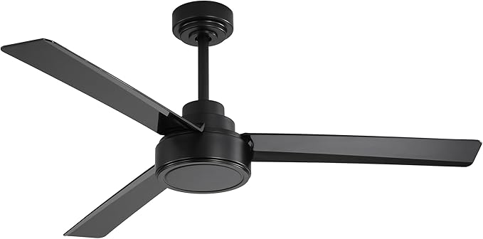 NicBex Ceiling Fan 52 Inch Ceiling Fan without Light Ceiling Fans with 3 ABS Blades and Remote Control Reversible DC Motor Ceiling Fan for Bedroom, Living Room, Black