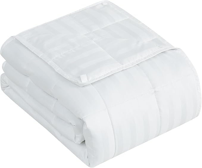 Weighted Blanket,3lbs Heavy Weighted Blanket 36"x48" Breathable Cooling Blanket, Summer Blankets Ultra Soft Comfort Blanket with Glass Beads for All-Season (White)