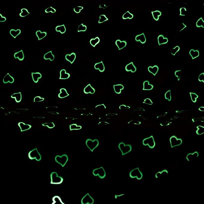 COSUSKET Glow in The Dark Blanket for Kids, Love Heart Luminous Birthday Super Soft Fuzzy Plush Sherpa Furry Fleece Multicolor Throw Blanket 50"x60" Boys Girls Gifts
