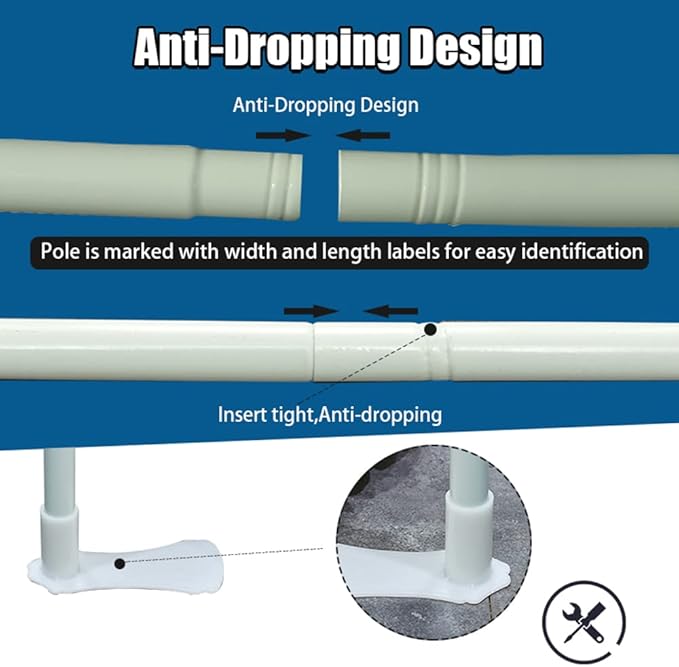 Mengersi Canopy Bed Frame Queen Size,Bed Canopy Frame Post Bed Poles,Canopy Bed Curtains Frame Bracket Fit for Metal Bed Wood Bed Bedroom Decor,White