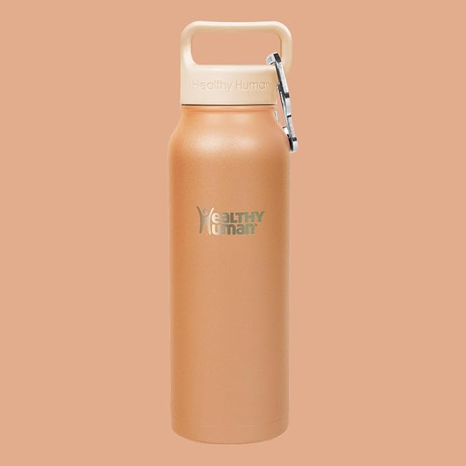 21oz Healthy Human Bottle Bundle with Insulated Bottle, Straw Lid & Bumper Boot - 21oz Mocha