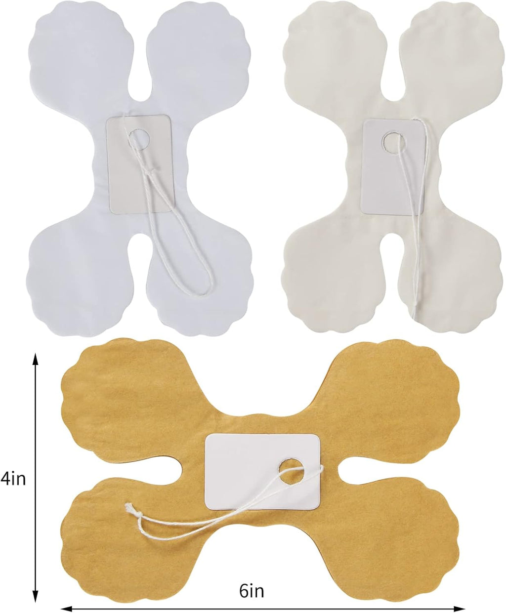 White Ivory-Gold Party-Decorations Streamers Garland - 12pcs 4-Leaf Clover Paper Streamer Wedding Bridal Baby Shower Bachelorette Engagement Banners Neutral Champagne Birthday Christmas Decor Ouruola