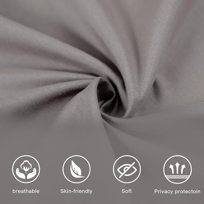 Akiky Canopy Bed Curtains 4 Corner Bed Canopies Dark Gray Canopy Curtains Panel 8 Drapery Panel Curtain for All Bed Sizes