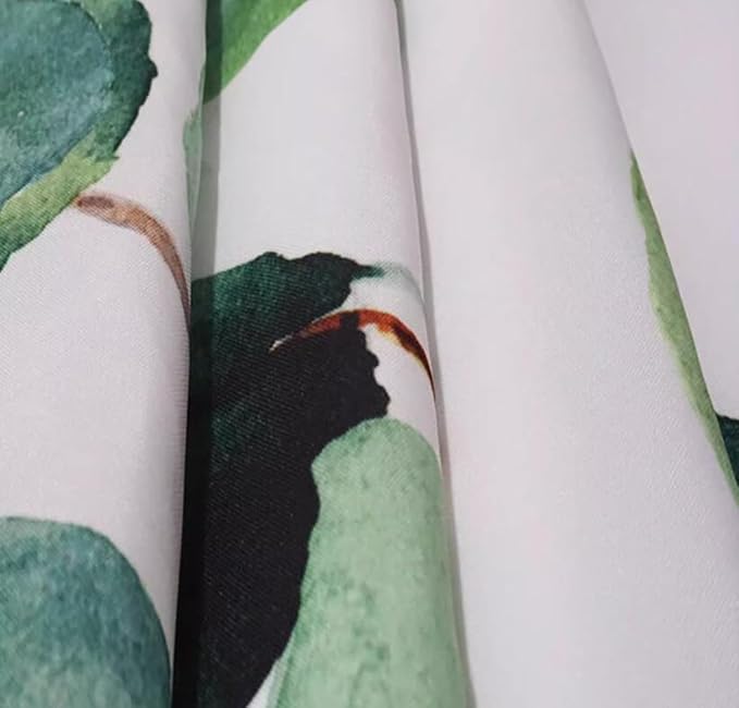 Shower Curtain Watercolor Green Floral Leaf for Bathroom Decor, 70.8" x 78.7" Waterproof Polyester Fabric Plant Shower Curtain Art Bath Curtain with 12 Hooks