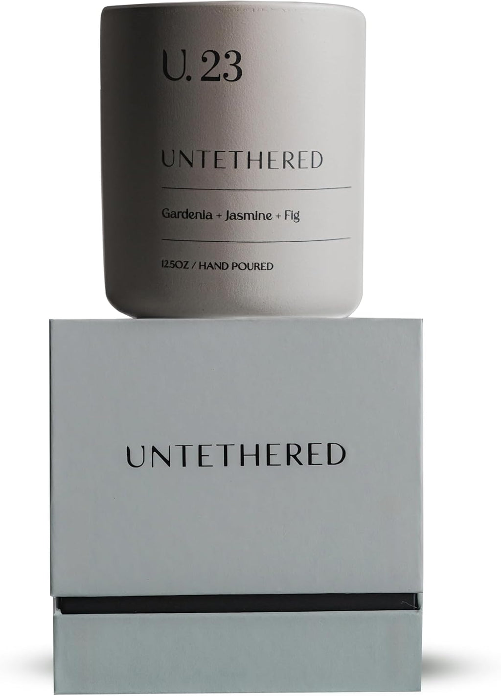 U.23 Luxury Scented Candle – Gardenia, Jasmine & Fig | Hand-Poured in USA with 100% Natural Coconut & Apricot Wax | Double Wick, Long-Lasting Aromatherapy Candle for Home, Gift & Relaxation (12.5 oz)