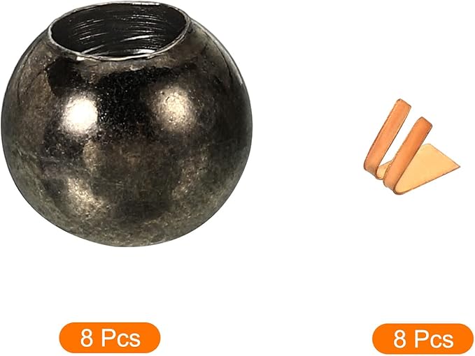 MECCANIXITY Pull Cord Tassels Window Blind Extender Chain Drop Knobs Ball Pull Ends Black, for Curtain Blinds Shades Light Ceiling Fan Pull Switch, Pack of 8