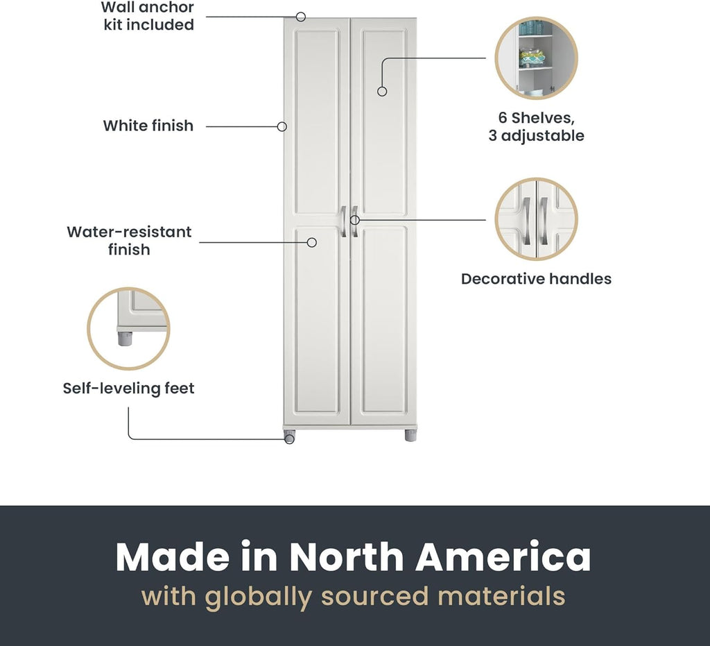 SystemBuild Evolution Kendall 24" Utility Storage Cabinet - White