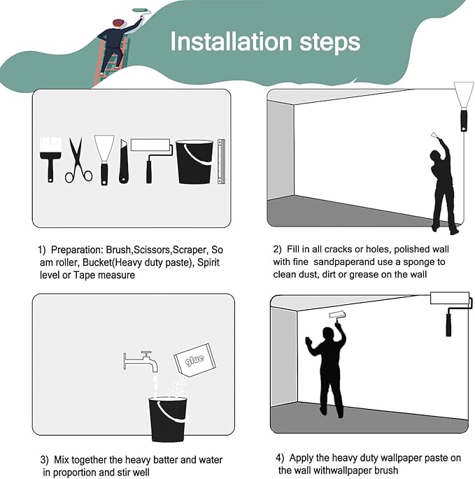 3D Pink Rose Flower Wall Large Floral Mural Wallpaper for Living Room Wall Decor (Not Peel and Stick)