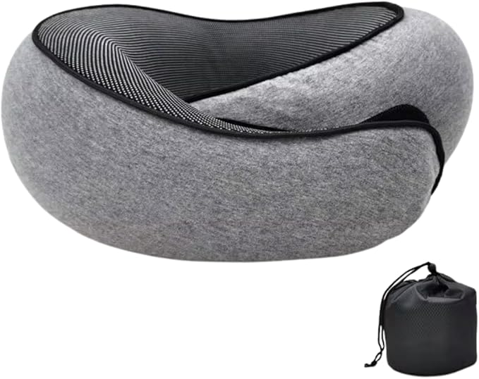 Wander Plus Travel Pillow, Travel Neck Pillow Memory Foam Travel Pillow 2024 New Travel Pillow Suitable for Travel, Airplanes, Cars and Offices (Dark Gray)