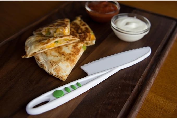 Curious Chef 3-Piece Nylon Knife Set for Kids, Dishwasher Safe Tools, Made with BPA-Free Plastic, Real Kitchen Kit