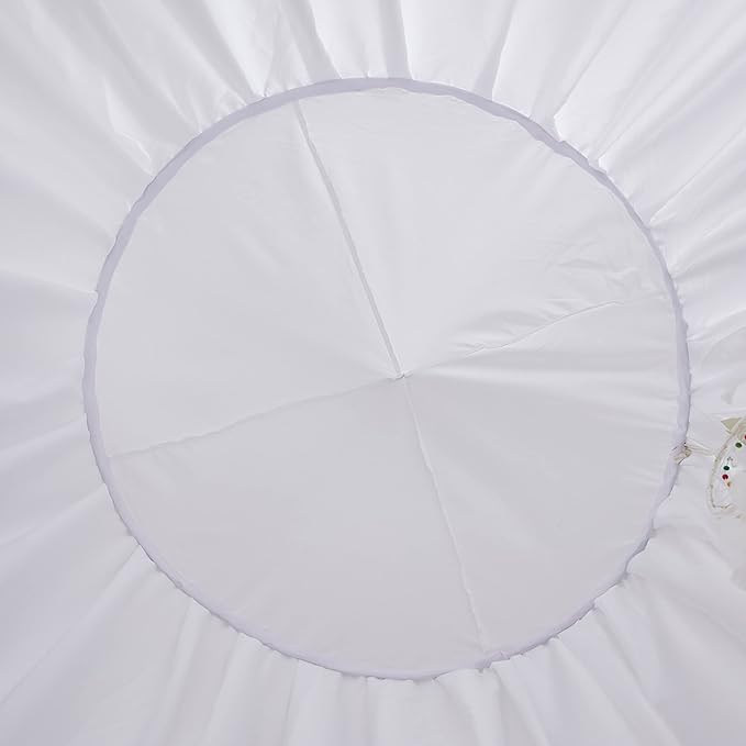 Bed Canopy for Boys Girls,Crib Canopy Curtains,Extra Large Dome Mosquito Net Reading Nook Canopy for Kids Boys Twin Full Queen Size Bed,Fire Retardant Fabric (White)