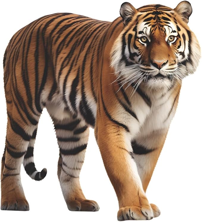 3D Lifelike Tiger Wall Decal Removable Tiger Animal Wall Stickers Peel and Stick Removable Animal Wall Art Sticker for Living Room Kids Bedroom Classroom Nursery Decor