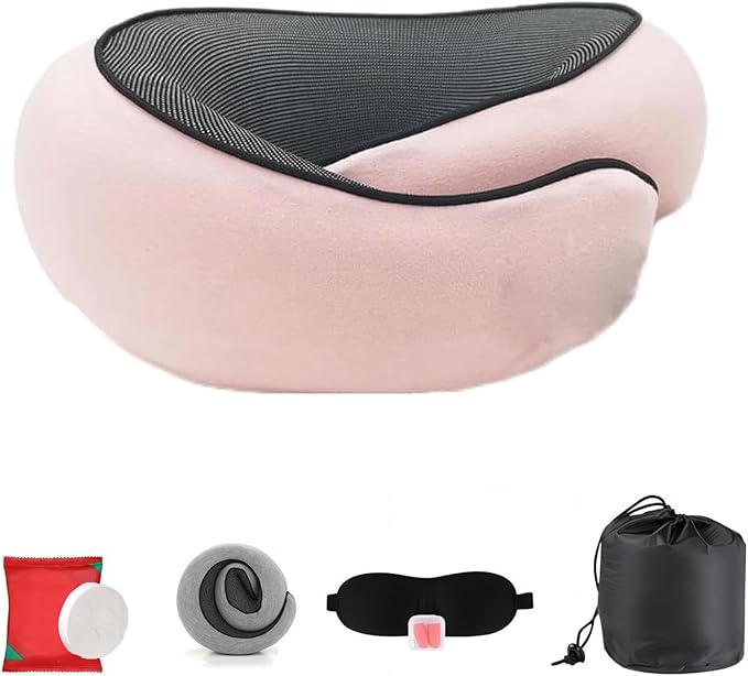 New Travel Pillow, Neck Pillow Airplane, Travel Pillows for Airplanes, Memory Foam Travel Pillow, Stowable U-Shaped Pillow…