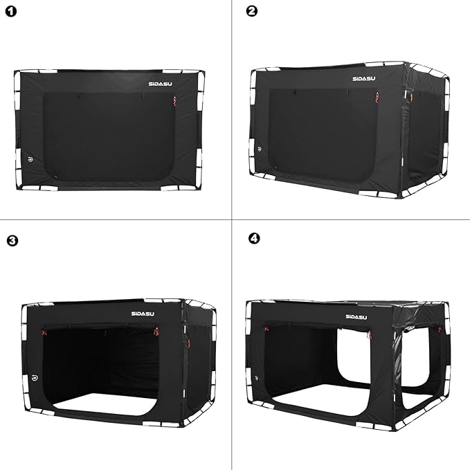 Bed Tent Bed Canopy Twin Size-Portable Sleeping Tent with 3 Doors - 70% Blackout, Breathable - Private Space Tent for Bed-75in x 40in x 47in (Mattress Not Included)