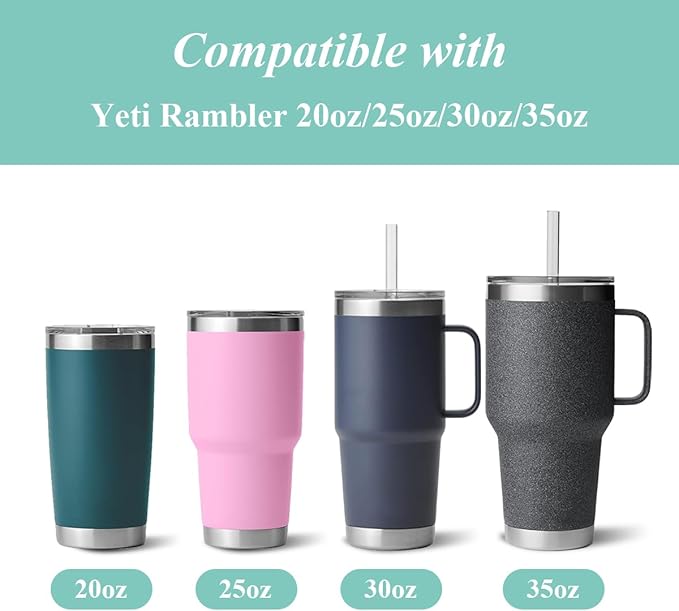 2 PCS Silicone Protective Boot for Yeti Rambler 20oz/25oz/30oz/35oz Tumbler, Anti-Slip Protective Silicone Water Bottle Bottom Boot Sleeve Cover for Yeti Tumbler [Transparent+Transparent]