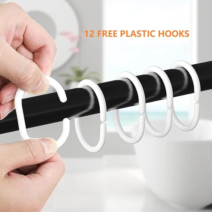 Floral Shower Curtain for Bathroom Decor, 70.8" x 78.7" Waterproof Polyester Fabric Plant Print Shower Curtain Art Bath Curtain with 12 Hooks