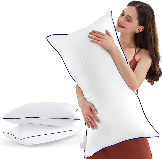 Bed Pillows for Sleeping King Size, Set of 2- Cooling, Luxury Hotel Quality with Premium Soft Down Alternative Filling for Back, Stomach or Side Sleepers