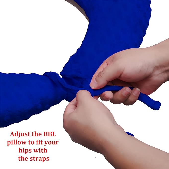 BBL Pillow After Surgery for Butt Sleeping, Brazilian Butt Lift Pillow Post Surgery Recovery for Sitting Sleeping Driving Donut Pillow for Woman Lumbar Back Cushion Seat Foam (Navy Blue)