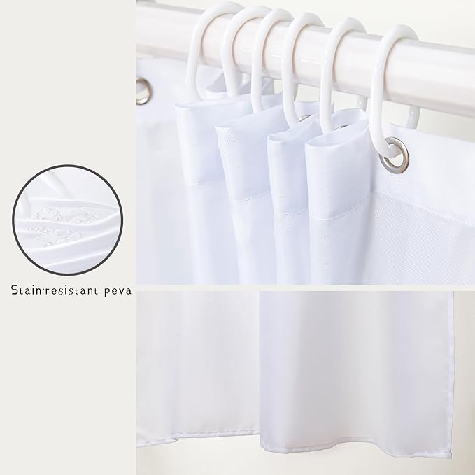 AILONEN Moth Shower Curtain,Sun and Moon Death Moth Bath Curtain for Bathroom Decor,Polyester Waterproof with 12 Plastic Hooks 72" W*78" H