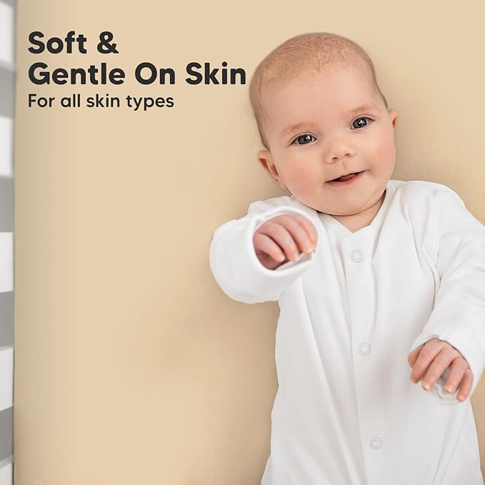 2-Pack Organic Crib Sheets for Boys, Girls - Jersey Fitted Crib Sheet, Baby Crib Sheets Neutral, Crib Mattress Sheet, Cotton Crib Sheets, Breathable Crib Sheet, Baby Mattress Sheets (Rust)